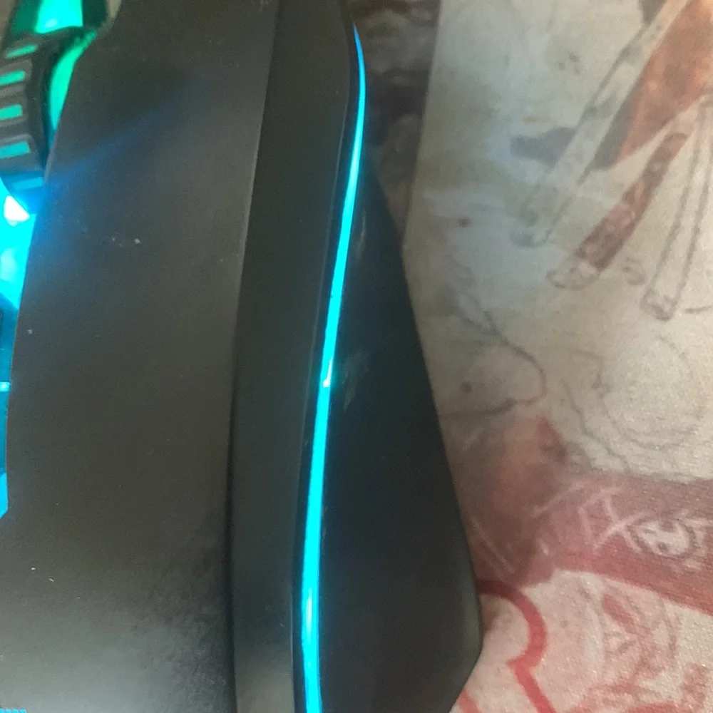 Black multi-functional luminous mouse given by colleagues